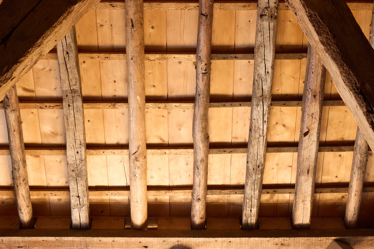 Spanten van hooihuis Slotweg 42